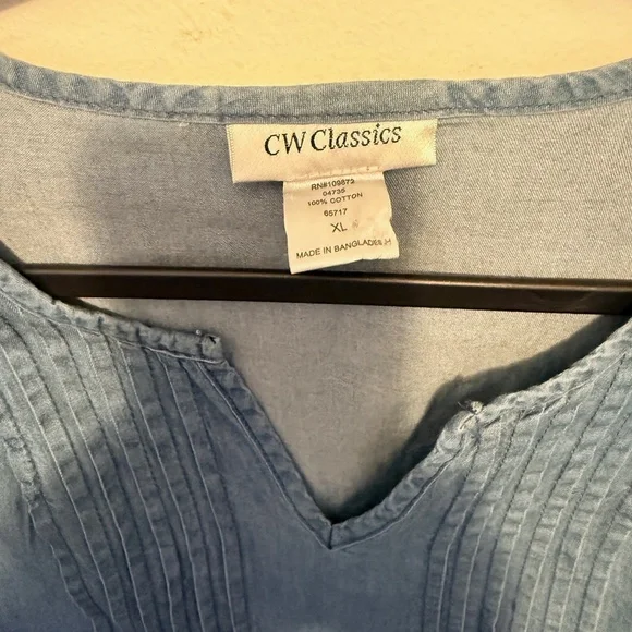 Cotton denim jumper dress - Picture 4 of 4